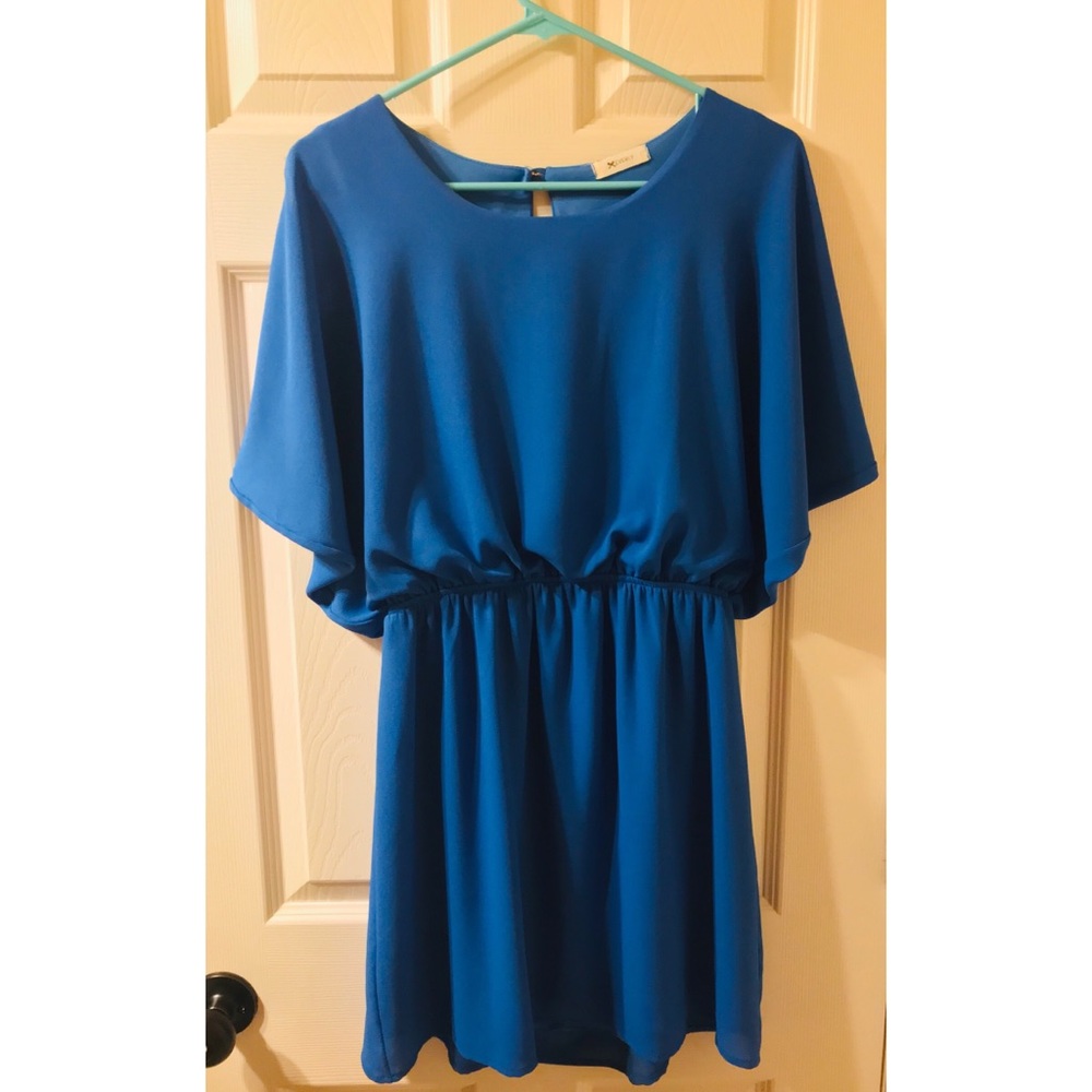 Royal Blue Dress With Keyhole Back